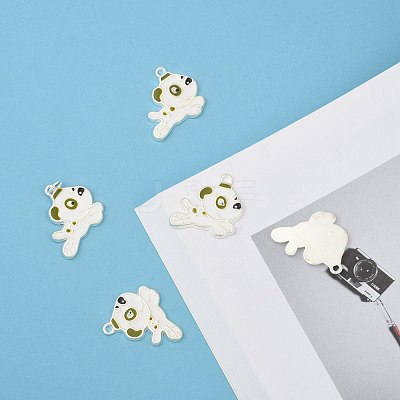 Alloy Enamel Puppy Charms X-EA514Y-1-1