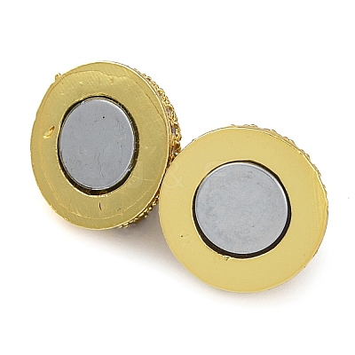 Brass Micro Pave Clear Cubic Zirconia Magnetic Clasps KK-A230-02B-G-1