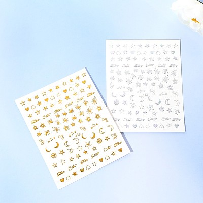 Metallic Nail Decals Stickers MRMJ-R088-29-M-1