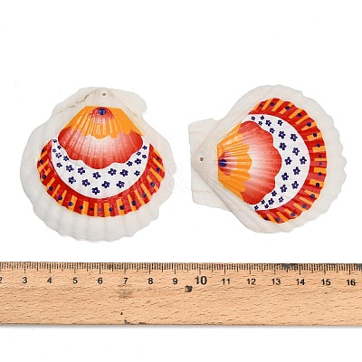 Printed Natural Shell Big Pendants SH-CBA93AD-19C-1