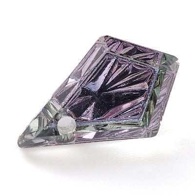 Embossed Glass Rhinestone Pendants GLAA-J101-01A-001VL-1