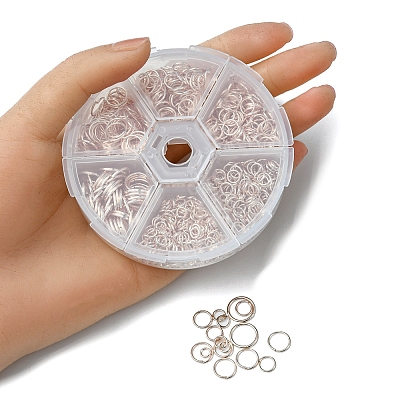 1 Box Iron Open Jump Rings Set IFIN-YW0001-44RG-1