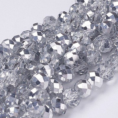 Electroplate Glass Bead Strands GR10MMY-07S-1