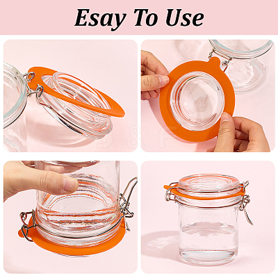 14Pcs 2 Colors Silicone Jar Gaskets AJEW-CN0007-09-1