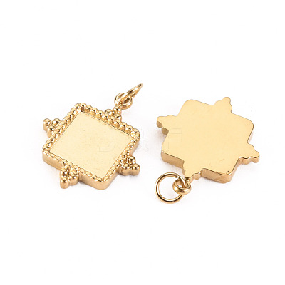 Ion Plating(IP) 304 Stainless Steel Pendant Cabochon Settings STAS-S116-146G-1