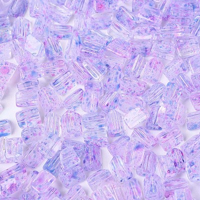 Transparent Spray Painted Glass Seed Beads SEED-L011-10A-18-1
