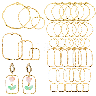 48pcs 6 Styles Tibetan Style Zinc Alloy Pendants FIND-SP0005-02G-1