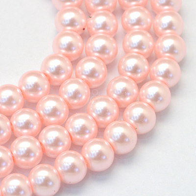 Baking Paint Glass Pearl Bead Strands X-HY-Q003-3mm-70-1