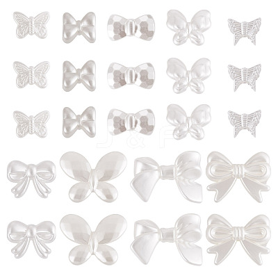 332Pcs 9 Styles ABS Plastic Imitation Pearl Beads KY-TA0001-50-1