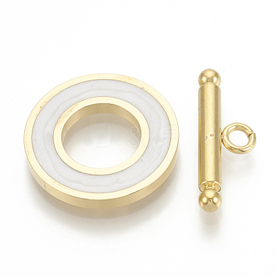 201 Stainless Steel Toggle Clasps STAS-T037-06C-G-1