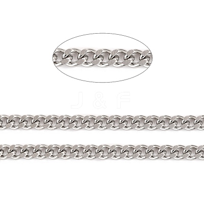 Tarnish Resistant 304 Stainless Steel Cuban Link Chains CHS-K016-03C-P-1
