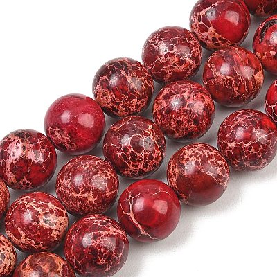 Dyed Natura Imperial Jasper Beads Strands GG-CBAF9E5-A01-14mm-D-1