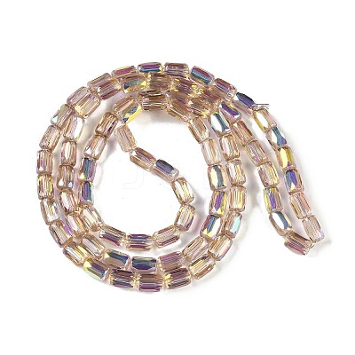 Electroplate Glass Chevron Beads Strands GLAA-Q101-02A-AB09-1