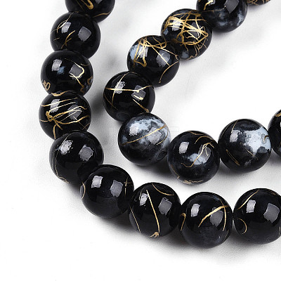 Baking Paint Glass Beads X1-DGLA-N003-10mm-B10-1