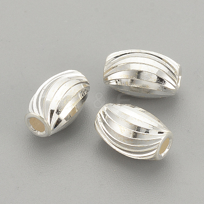 925 Sterling Silver Beads STER-S002-17-7x4mm-1