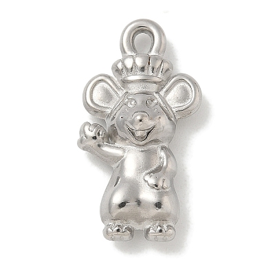304 Stainless Steel Pendants STAS-Q334-46P-1