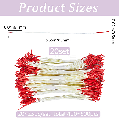 Rope with Plaster Artificial Fzlower Core for Hairpin Accessories DIY-WH20010-10A-1