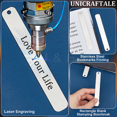 201 Stainless Steel Bookmarks DIY-WH0430-487P-1
