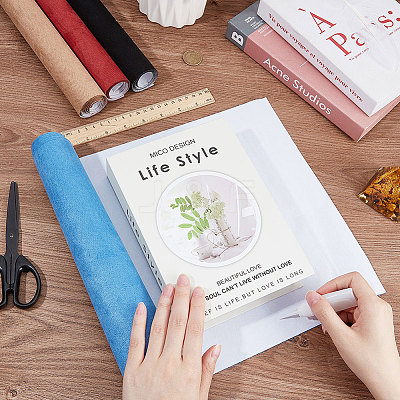4 Sheets 4 Colors Faux Suede Book Covers DIY-CP0010-62-1