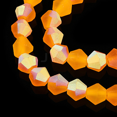 Imitate Austrian Crystal Bicone Frosted Glass Beads Strands GLAA-F029-TM2mm-A23-1