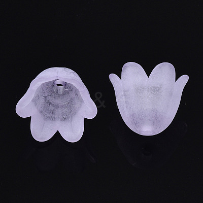 Transparent Acrylic Bead Caps FACR-N005-002F-1