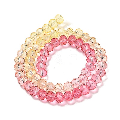 Transparent Painted Glass Beads Strands DGLA-A034-T8mm-A07-1