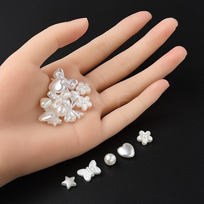 ABS Plastic Imitation Pearl Beads OACR-YW0001-50-1