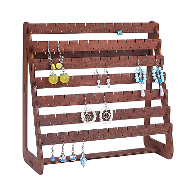1Pc 8-slat Wood Earring Displays EDIS-HY0001-15-1