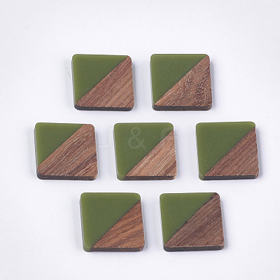 Resin & Wood Cabochons X-RESI-S358-90C-1