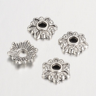 Tibetan Style Alloy Bead Caps LS-TIBEB-Q022-AS-FF-1