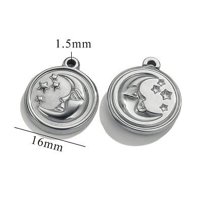 304 Stainless Steel Pendants STAS-WH0027-91I-P-1