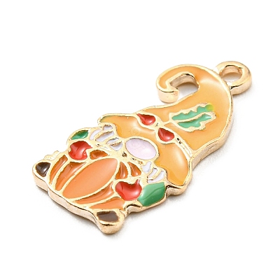 Thanksgiving Day Alloy Enamel Pendants ENAM-D060-02I-KCG-1