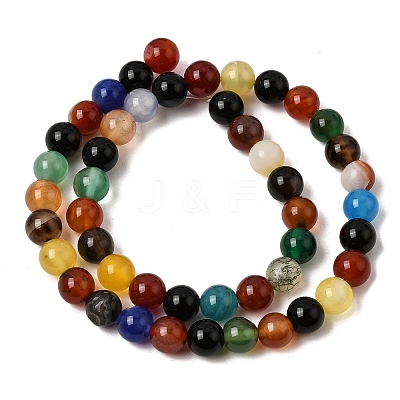 Natural Agate Beads Strands G-F417-05-8mm-1