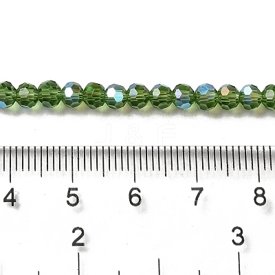 Electroplate Transparent Glass Beads Strands EGLA-A035-T4mm-L11-1