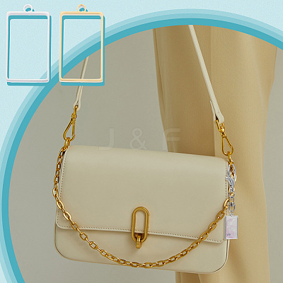 12Pcs 2 Colors 304 Stainless Steel Open Back Bezel Rectangle Pendants STAS-UN0057-58-1