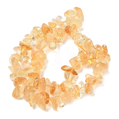 Natural Citrine(Heated) Beads Strands G-K400-A01-8x10-1