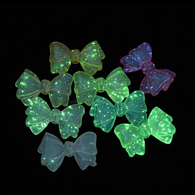 Transparent Luminous Acrylic Beads X-MACR-D024-40-1