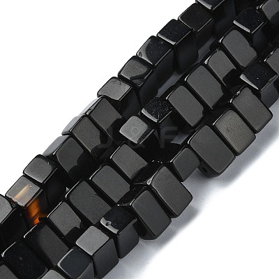Natural Dyed & Heated Black Onyx Beads Strands G-C135-O01-01-1