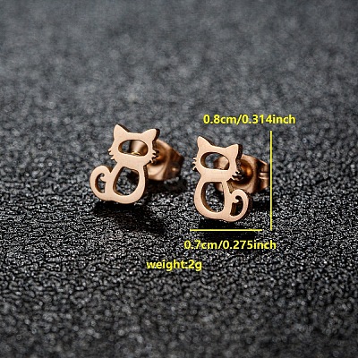 201 Stainless Steel Stud Earrings FS-WGB18B1-03-1