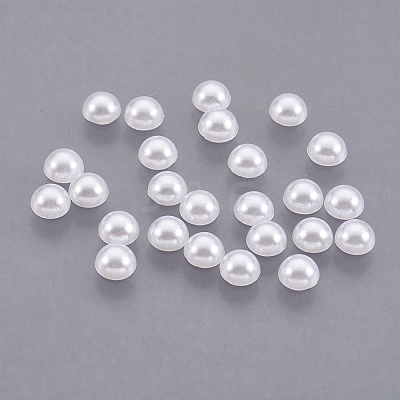 5000pcs ABS Plastic Imitation Pearl Cabochons SACR-S738-5mm-Z9-1