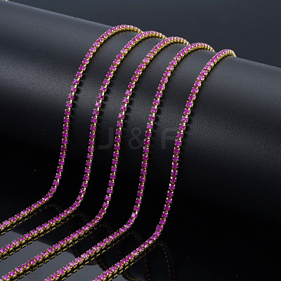 Brass Rhinestone Strass Chains CHC-N017-003B-B07-1