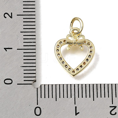 Brass Micro Pave Clear Cubic Zirconia Charms CU-L001-19G-03-1