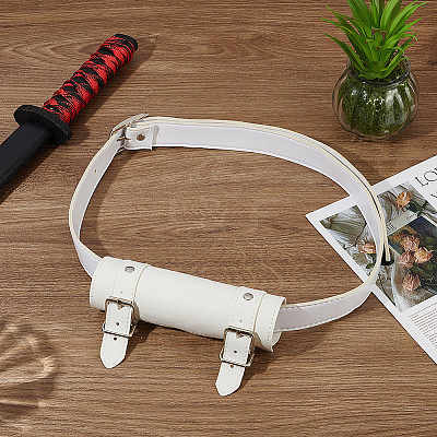 PU Leather Belt Sword Holder for Medieval Renaissance Cosplay Props AJEW-WH0248-586-1