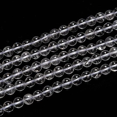 Natural Quartz Crystal Beads Strands G-H236-05A-6mm-1