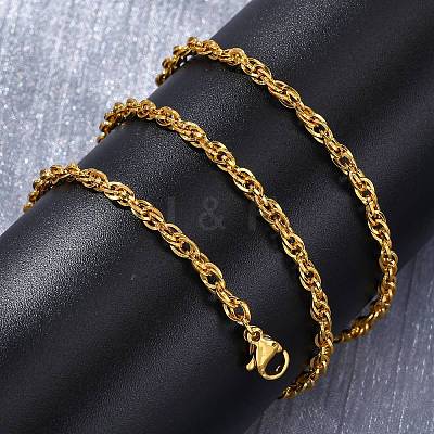 Brass Rope Chains Necklaces for Women NJEW-D302-62G-1