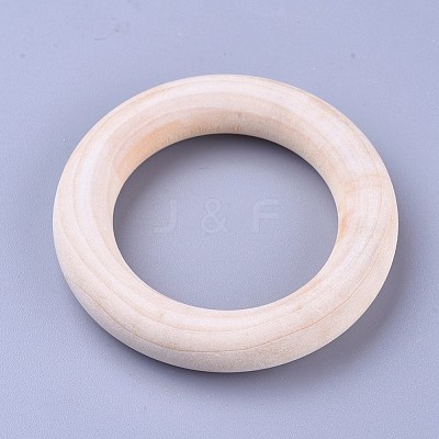 Unfinished Wood Linking Rings WOOD-F002-01-55mm-1
