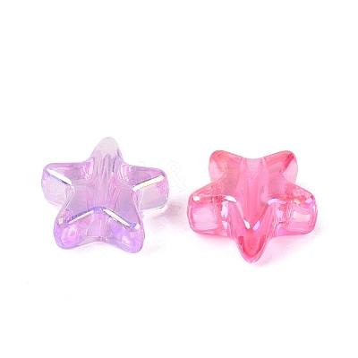 UV Plating Transparent Acrylic Beads OACR-Q204-07-1