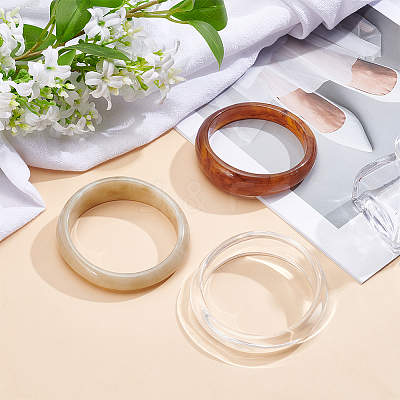 3Pcs 3 Colors Acrylic Bangles BJEW-UN0001-72C-1