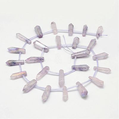 Natural Crystal Pointed Bead Strands G-G940-02-1