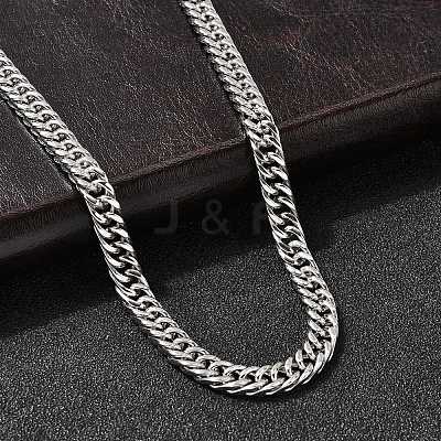 5.5MM 304 Stainless Steel Cuban Link Chain Necklaces for Men NJEW-B134-08A-P-1